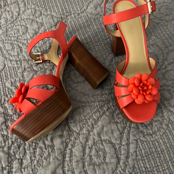 Michael Kors Orange Platform Heels - Picture 1 of 3